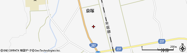 山形県米沢市広幡町（京塚）周辺の地図