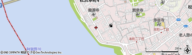 新潟県新潟市北区松浜本町周辺の地図