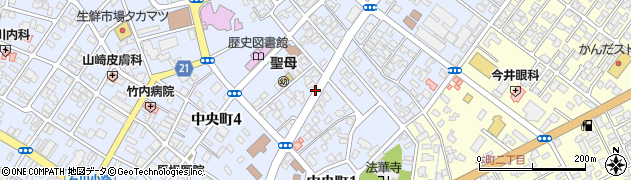 新潟県新発田市中央町周辺の地図