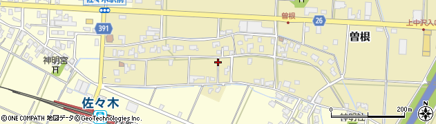 新潟県新発田市曽根周辺の地図