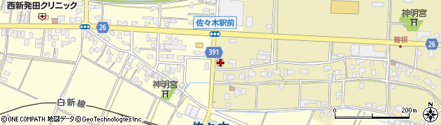 佐々木郵便局周辺の地図