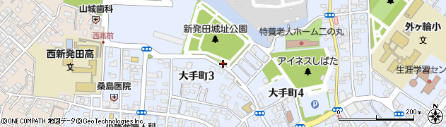 新潟県新発田市大手町周辺の地図