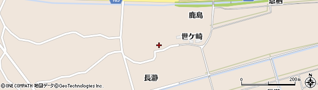 宮城県角田市小田（世ケ崎）周辺の地図