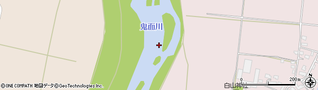 鬼面川周辺の地図