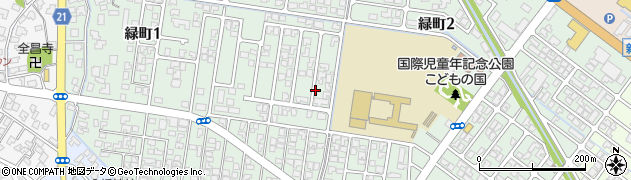 新潟県新発田市緑町周辺の地図
