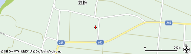 宮城県角田市枝野笠松前周辺の地図