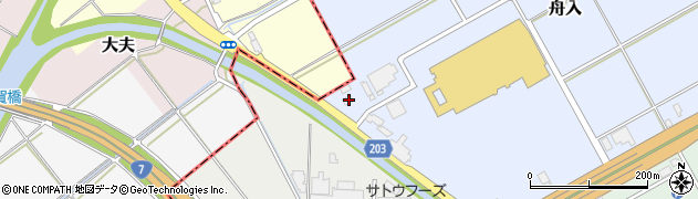 新潟県新発田市舟入1040周辺の地図
