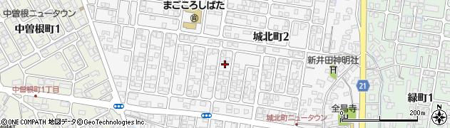 新潟県新発田市城北町周辺の地図