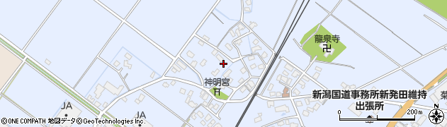 新潟県新発田市島潟周辺の地図
