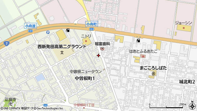 〒957-0067 新潟県新発田市中曽根町の地図