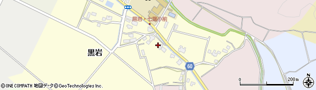 新潟県新発田市黒岩106周辺の地図