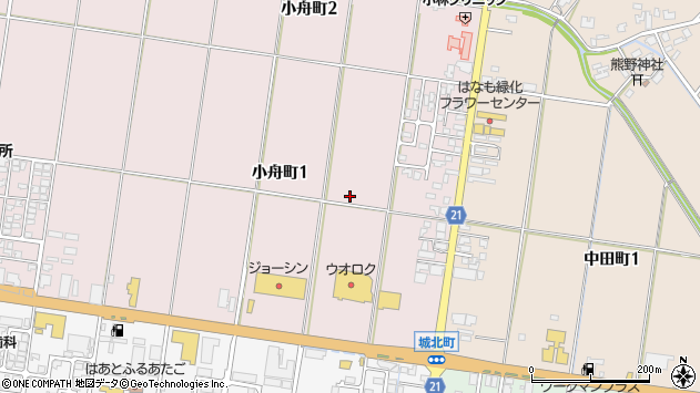 〒957-0007 新潟県新発田市小舟町の地図