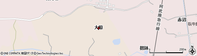 宮城県角田市小田（大原）周辺の地図