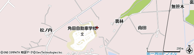 宮城県角田市角田中沢周辺の地図