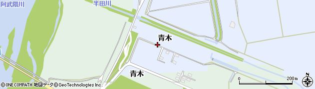宮城県角田市藤田（青木）周辺の地図