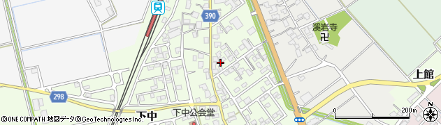 新潟県新発田市下中周辺の地図