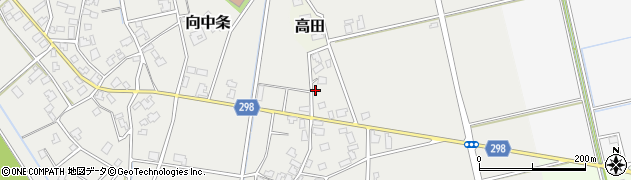新潟県新発田市向中条1160周辺の地図