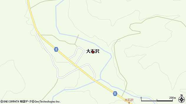 〒999-1212 山形県西置賜郡小国町大石沢の地図