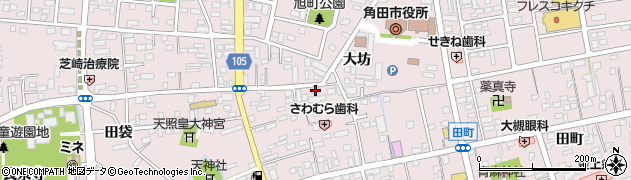 宮城県角田市角田銭袋周辺の地図