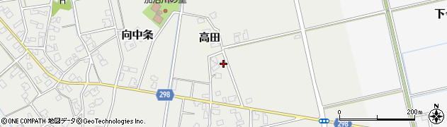 新潟県新発田市向中条1162周辺の地図