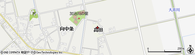 新潟県新発田市高田周辺の地図