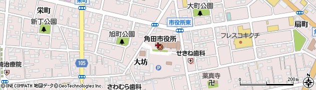 角田市役所　企画財政課周辺の地図