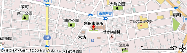 角田市役所　農業委員会事務局周辺の地図