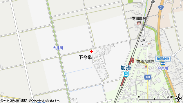 〒959-2457 新潟県新発田市下今泉の地図