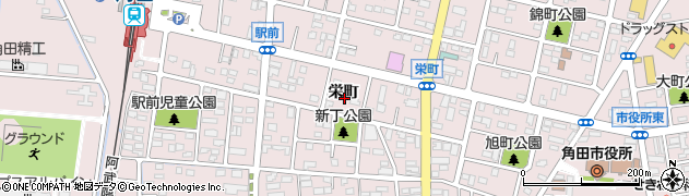 宮城県角田市角田（栄町）周辺の地図