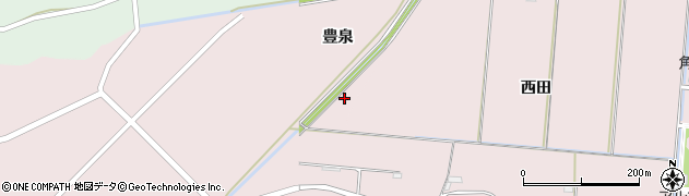 宮城県角田市豊室谷地周辺の地図