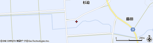 宮城県角田市藤田（下六郎田）周辺の地図