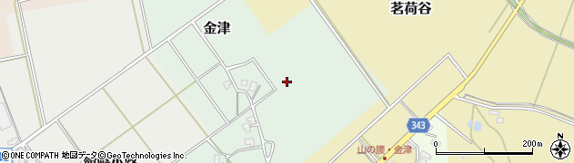 新潟県新発田市金津周辺の地図