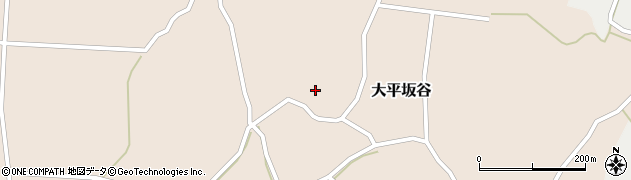 宮城県白石市大平坂谷（西在家山）周辺の地図