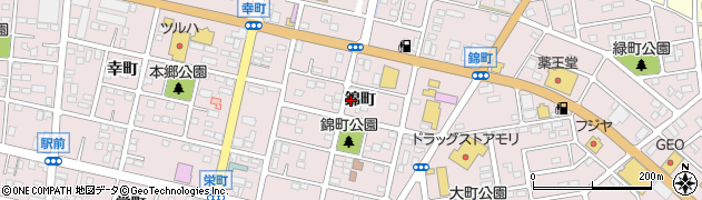 宮城県角田市角田錦町周辺の地図
