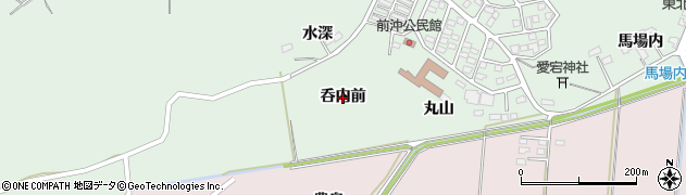 宮城県角田市横倉（呑内前）周辺の地図