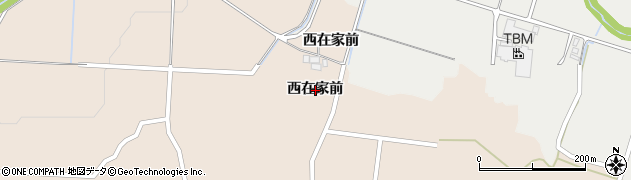宮城県白石市大平坂谷西在家前周辺の地図