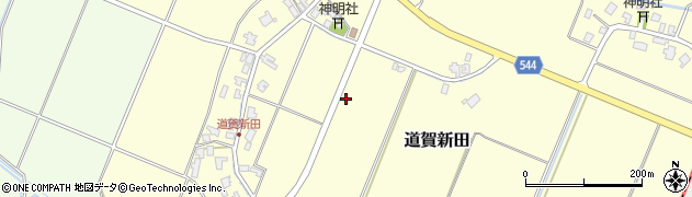 新潟県聖籠町（北蒲原郡）道賀新田周辺の地図