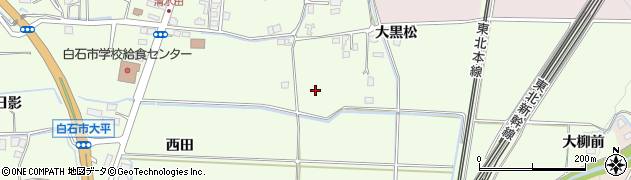 宮城県白石市大平中目（加山）周辺の地図