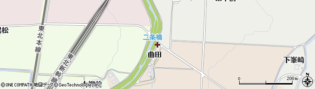 宮城県白石市大鷹沢三沢（曲田）周辺の地図