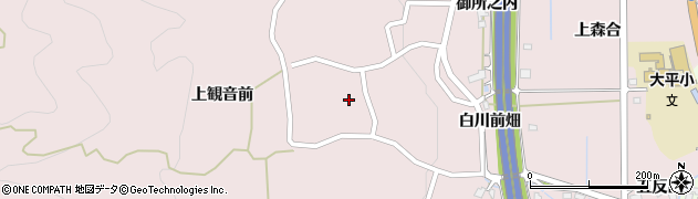 宮城県白石市大平森合（観音前）周辺の地図