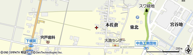 宮城県角田市梶賀（本佐倉）周辺の地図