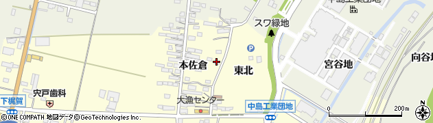 宮城県角田市梶賀東北周辺の地図