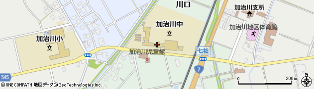 新発田市立加治川中学校周辺の地図