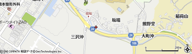 宮城県白石市大鷹沢三沢（達平）周辺の地図