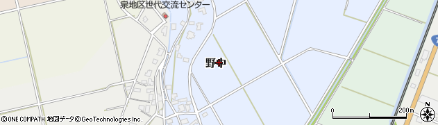 新潟県新発田市野中周辺の地図