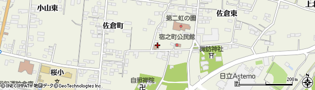 宮城県角田市佐倉（町裏一番）周辺の地図