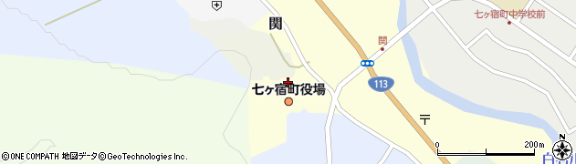 七ヶ宿町役場　公民館周辺の地図