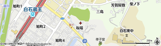 宮城県白石市大鷹沢三沢坂端周辺の地図
