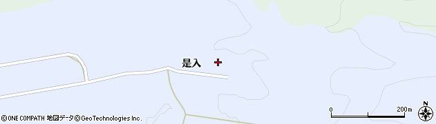宮城県角田市藤田是入周辺の地図