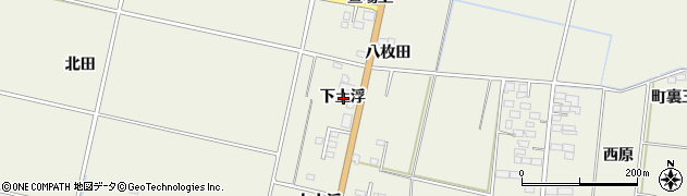 宮城県角田市佐倉下土浮周辺の地図